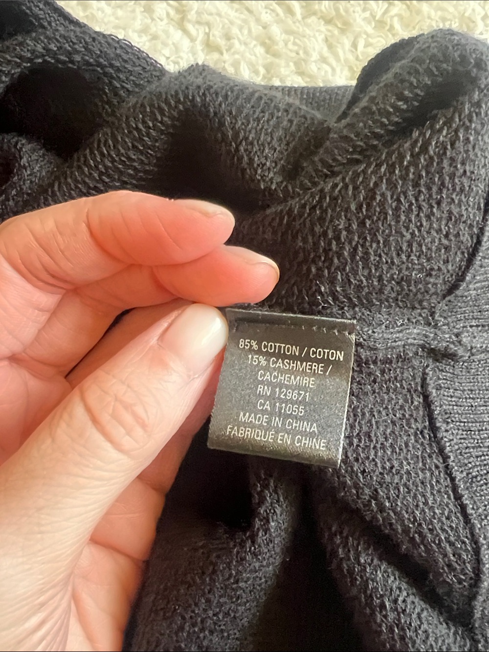 360Cashmere Cotton Cashmere Zip Sweater Dress Black S - Picture 8 of 9